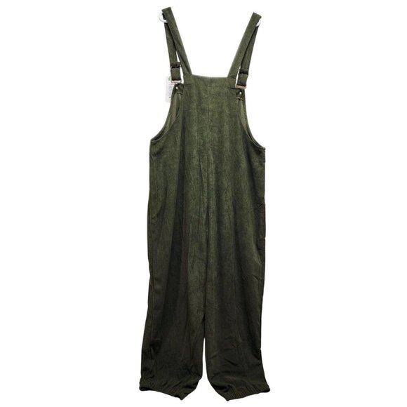 Green Corduroy Overalls Womens Size 2XL With Pockets & Adjustable Straps - Picture 6 of 6